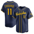 MATTH M.Brewers #11 Jackson Chourio Player Navy Home Limited Stitched Jerseys
