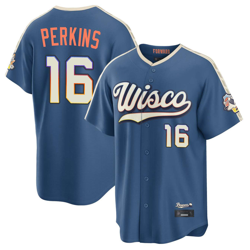 MATTH M.Brewers #16 Blake Perkins Player Blue 2026 City Connect Home Game Stitched Jerseys