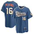 MATTH M.Brewers #16 Blake Perkins Player Blue 2026 City Connect Home Game Stitched Jerseys