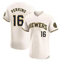 MATTH M.Brewers #16 Blake Perkins Player Cream Home Limited Elite Stitched Jerseys