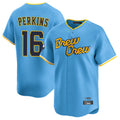 MATTH M.Brewers #16 Blake Perkins Player Light Blue City Connect Home Limited Stitched Jerseys