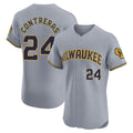 MATTH M.Brewers #24 William Contreras Player Gray Home Limited Elite Stitched Jerseys