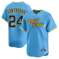 MATTH M.Brewers #24 William Contreras Player Light Blue City Connect Home Limited Stitched Jerseys