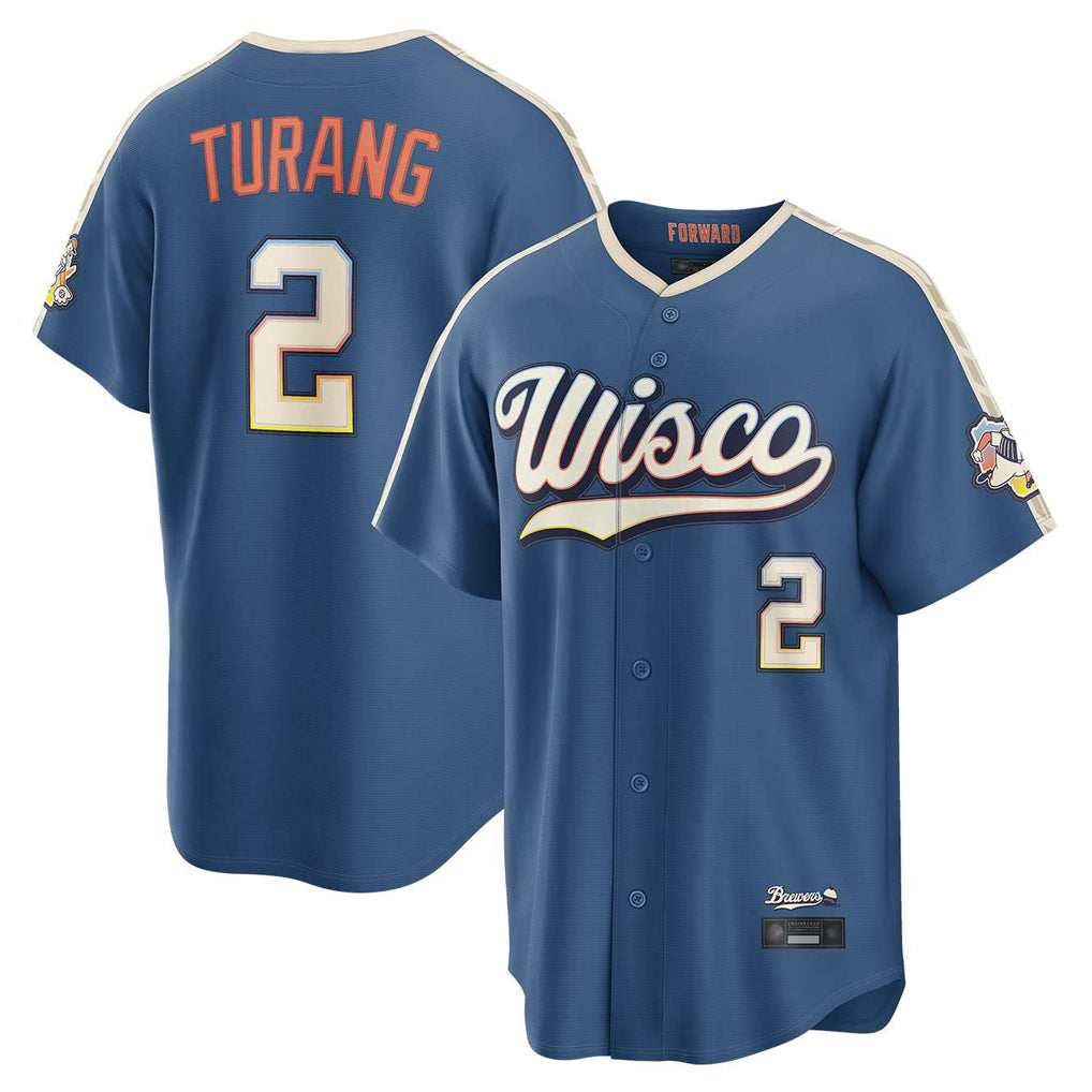 MATTH M.Brewers #2 Brice Turang Player Blue 2026 City Connect Home Game Stitched Jerseys