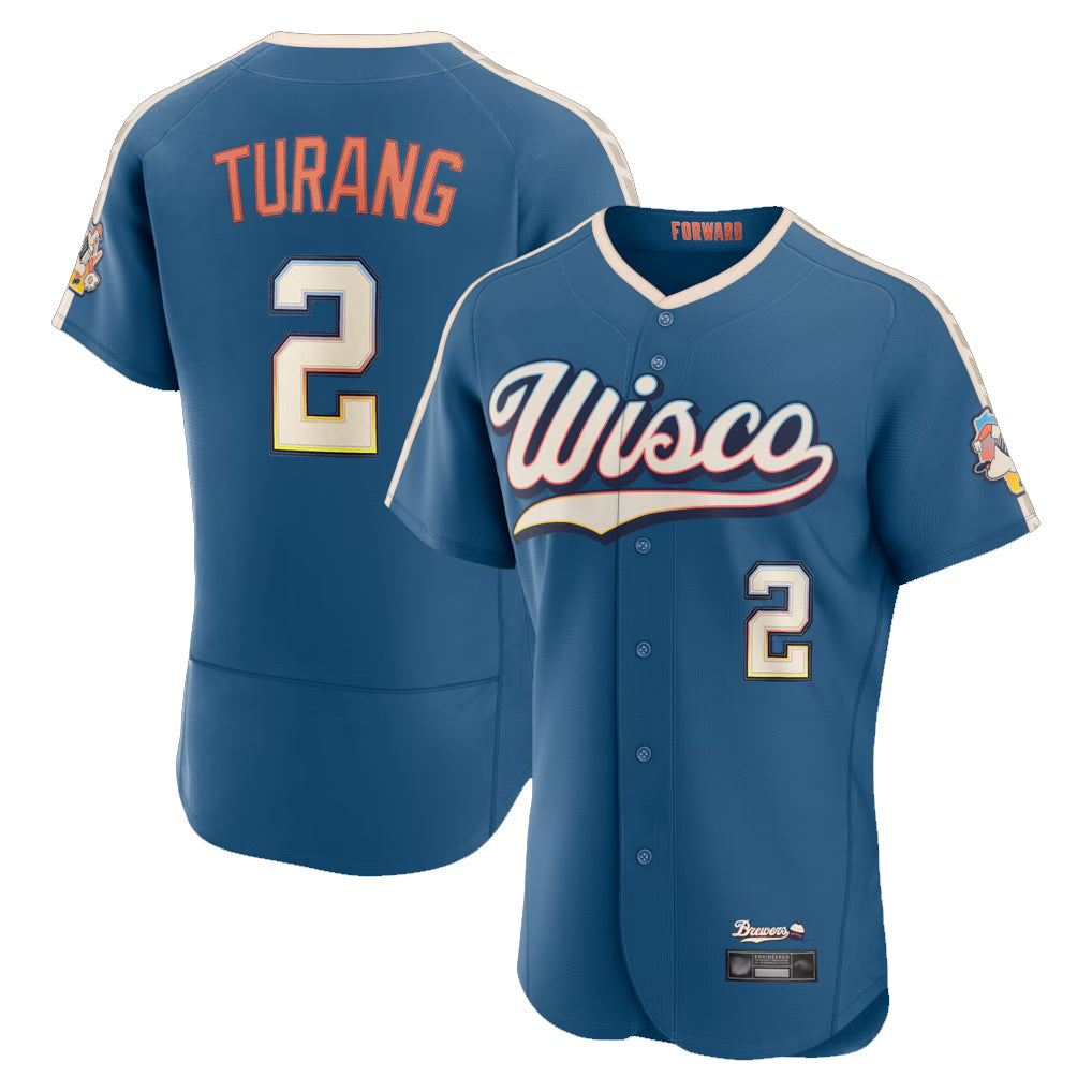 MATTH M.Brewers #2 Brice Turang Player Blue 2026 City Connect Home Limited Elite Stitched Jerseys