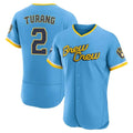 MATTH M.Brewers #2 Brice Turang Player Light Blue City Connect Home Limited Elite Stitched Jerseys