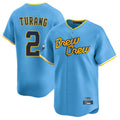 MATTH M.Brewers #2 Brice Turang Player Light Blue City Connect Home Limited Stitched Jerseys