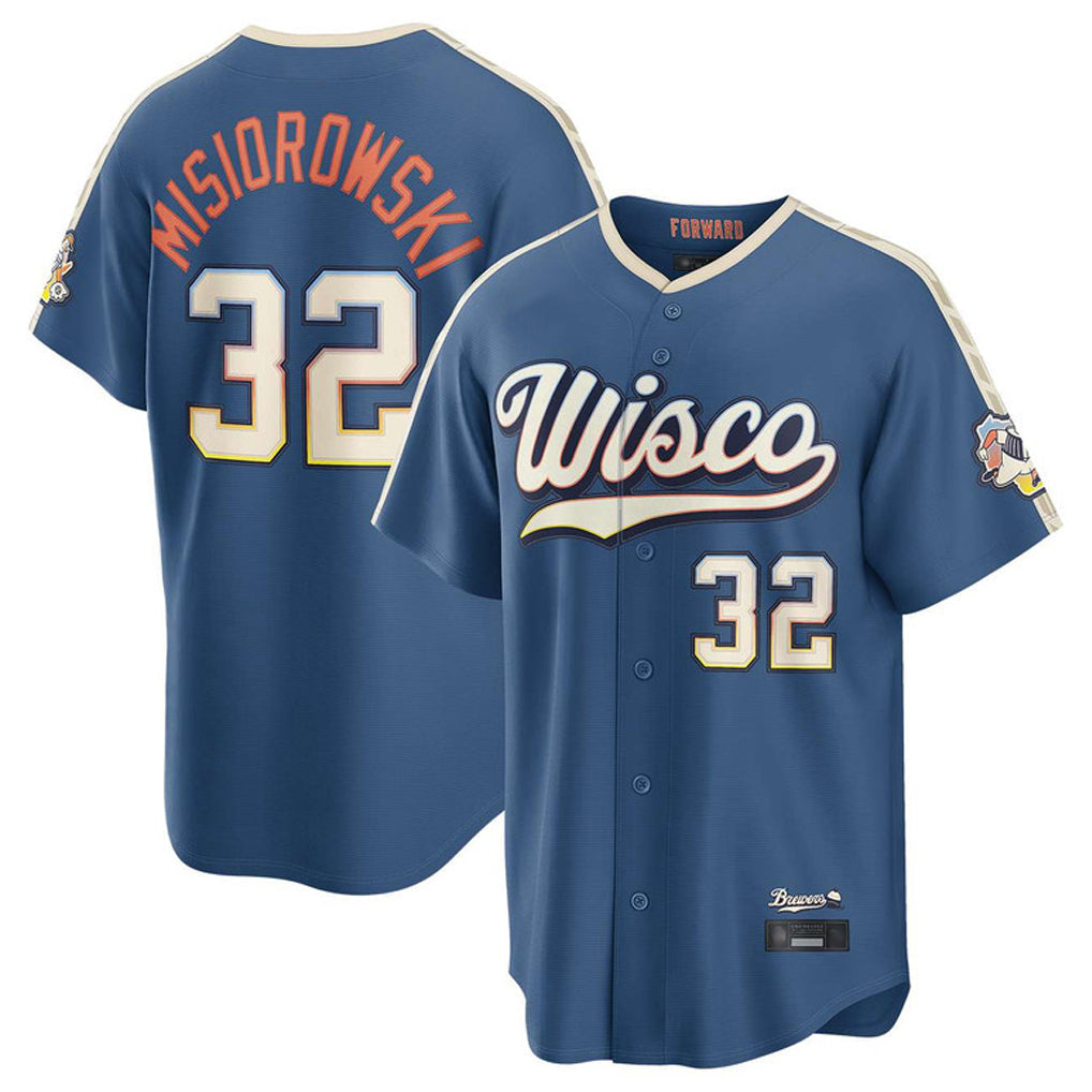 MATTH M.Brewers #32 Jacob Misiorowski Player Blue 2026 City Connect Home Game Stitched Jerseys