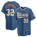 MATTH M.Brewers #32 Jacob Misiorowski Player Blue 2026 City Connect Home Game Stitched Jerseys