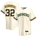 MATTH M.Brewers #32 Jacob Misiorowski Player Cream Home Game Stitched Jerseys