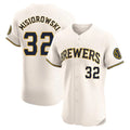 MATTH M.Brewers #32 Jacob Misiorowski Player Cream Home Limited Elite Stitched Jerseys