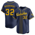 MATTH M.Brewers #32 Jacob Misiorowski Player Navy Home Limited Stitched Jerseys