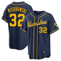 MATTH M.Brewers #32 Jacob Misiorowski Player Navy Home Stadium Game Stitched Jerseys