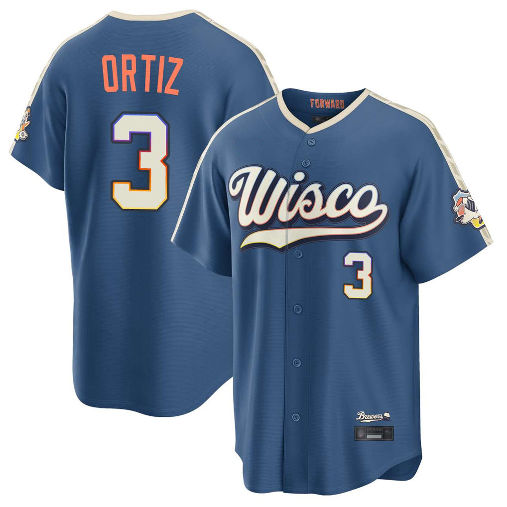 MATTH M.Brewers #3 Joey Ortiz Player Blue 2026 City Connect Home Game Stitched Jerseys