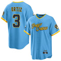 MATTH M.Brewers #3 Joey Ortiz Player Light Blue City Connect Home Game Stitched Jerseys