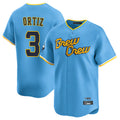 MATTH M.Brewers #3 Joey Ortiz Player Light Blue City Connect Home Limited Stitched Jerseys