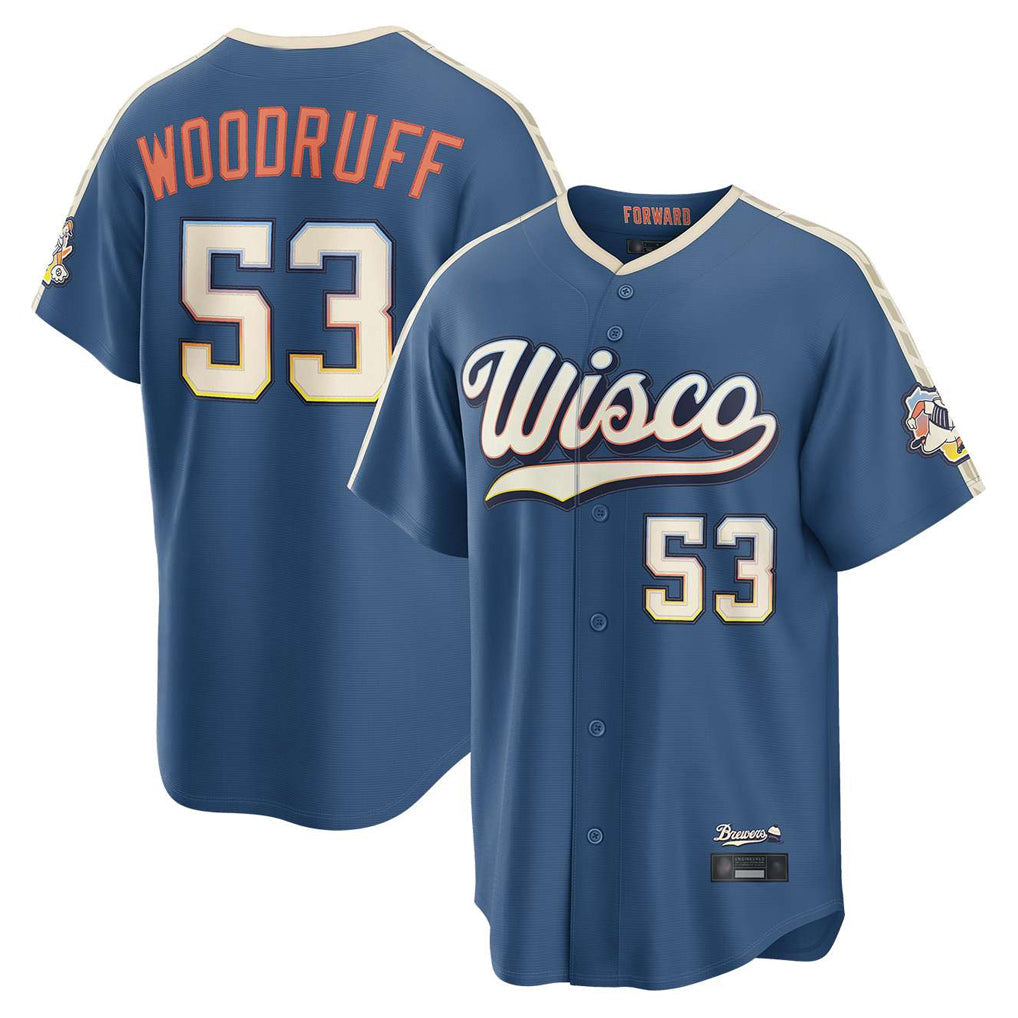 MATTH M.Brewers #53 Brandon Woodruff Player Blue 2026 City Connect Home Game Stitched Jerseys