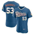 MATTH M.Brewers #53 Brandon Woodruff Player Blue 2026 City Connect Home Limited Elite Stitched Jerseys