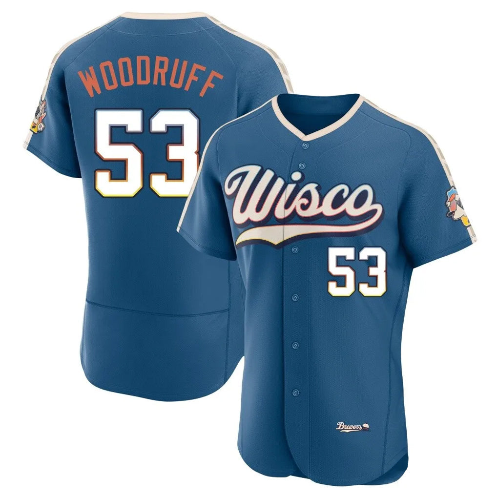 MATTH M.Brewers #53 Brandon Woodruff Player Blue 2026 City Connect Home Limited Elite Stitched Jerseys
