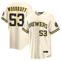 MATTH M.Brewers #53 Brandon Woodruff Player Cream Home Limited Stitched Jerseys