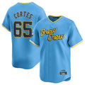MATTH M.Brewers #65 Nestor Cortes Player Light Blue City Connect Home Limited Stitched Jerseys