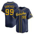 MATTH M.Brewers #99 Gary Sanchez Player Navy Home Limited Stitched Jerseys
