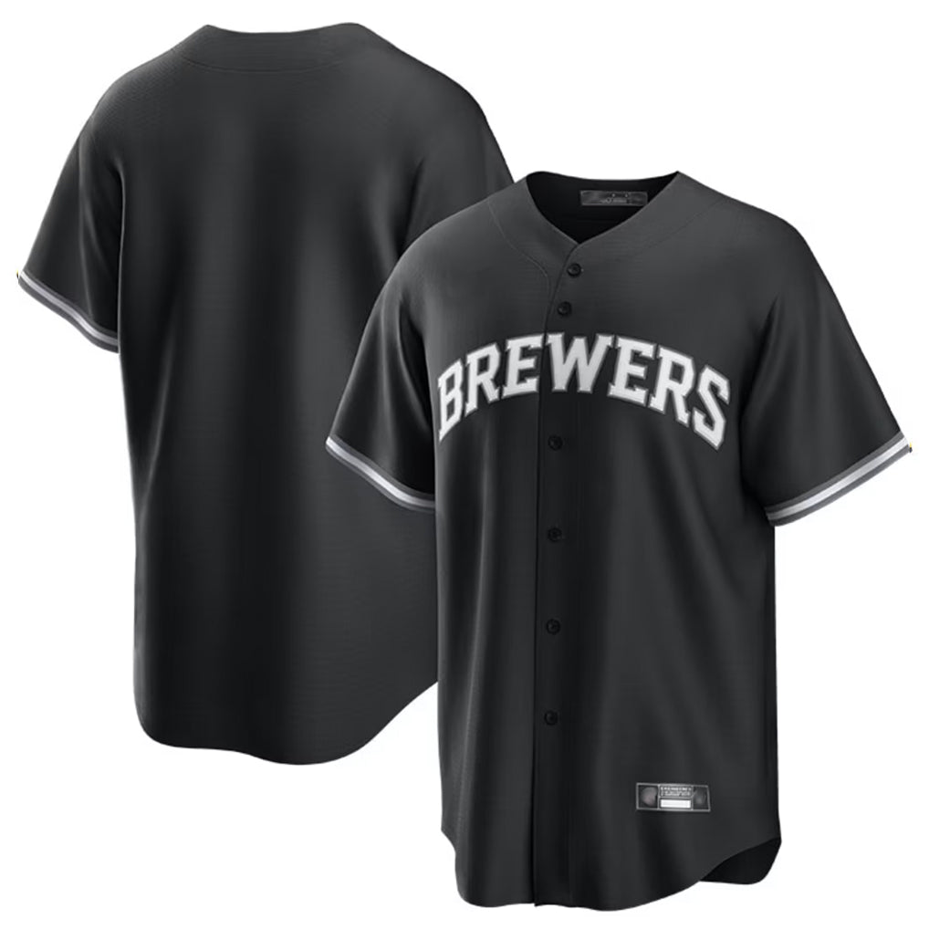 MATTH M.Brewers Blank Player Black Game Home Stitched Jerseys