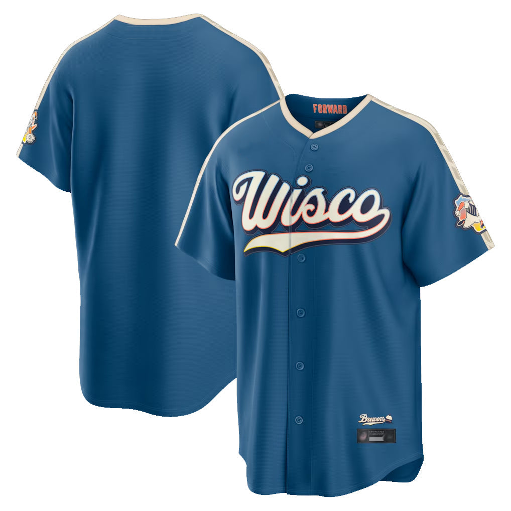 MATTH M.Brewers Blank Player Blue 2026 City Connect Home Game Stitched Jerseys