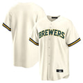 MATTH M.Brewers Blank Player Cream Home Game Stitched Jerseys