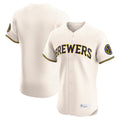 MATTH M.Brewers Blank Player Cream Home Limited Elite Stitched Jerseys