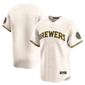 MATTH M.Brewers Blank Player Cream Home Limited Game Stitched Jerseys