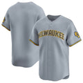 MATTH M.Brewers Blank Player Gray Home Limited Stitched Jerseys