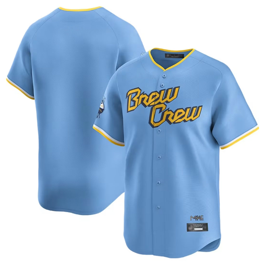 MATTH M.Brewers Blank Player Light Blue City Connect Home Limited Stitched Jerseys