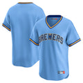 MATTH M.Brewers Blank Player Light Blue Cooperstown Collection T-shirt Stitched Jerseys