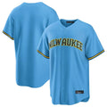 MATTH M.Brewers Blank Player Light Blue Road Stadium Game Stitched Jerseys
