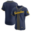 MATTH M.Brewers Blank Player Navy Home Limited Elite Stitched Jerseys