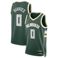 MATTH M.Bucks #0 Brayden Burries Hunter Green Swingman Jerseys - Icon Edition