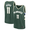 MATTH M.Bucks #11 Tyler Herro Hunter Green Fast Break Replica Jerseys - Icon Edition