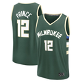 MATTH M.Bucks #12 Taurean Prince Hunter Green Fast Break Replica Player Jerseys - Icon Edition
