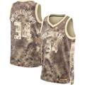 MATTH M.Bucks #34 Giannis Antetokounmpo Brown Select Series Swingman Jerseys
