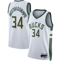 MATTH M.Bucks #34 Giannis Antetokounmpo White Swingman Jerseys - Association Edition