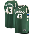 MATTH M.Bucks #43 Thanasis Antetokounmpo Hunter Green Fast Break Replica Player Jerseys - Icon Edition