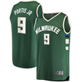 MATTH M.Bucks #9 Bobby Portis Green Fast Break Replica Jerseys - Icon Edition
