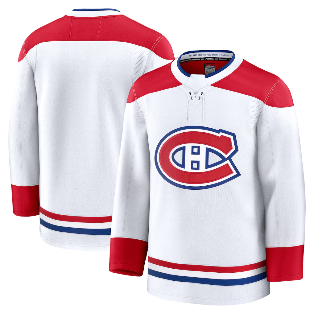 MATTH M.Canadiens White Away Premium Jerseys