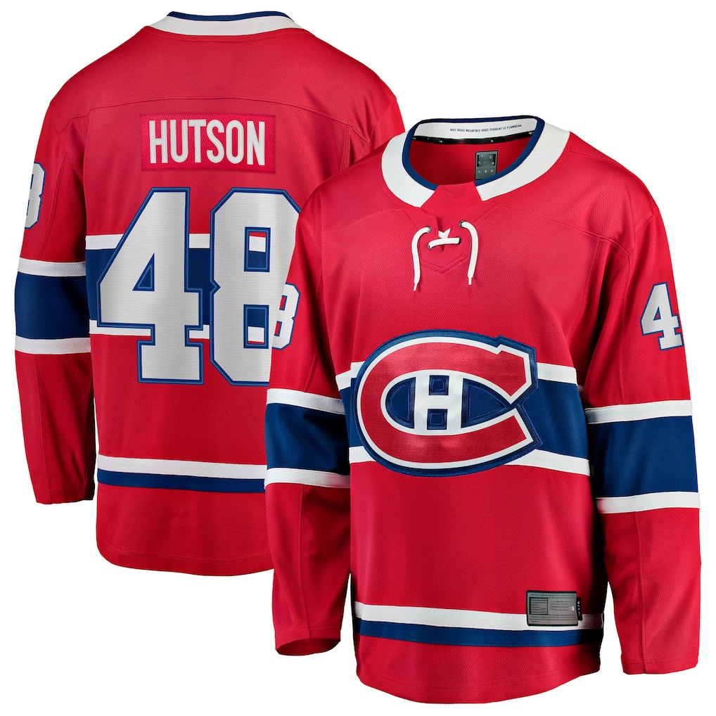 MATTH M.Canadiens #48 Lane Hutson Red Home Breakaway Jerseys