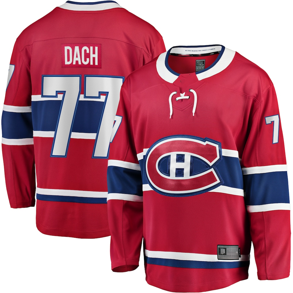 MATTH M.Canadiens #77 Kirby Dach Red Home Breakaway Player Jerseys