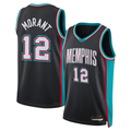 MATTH M.Grizzlies #12 Ja Morant Black Swingman Stitched Jerseys- Classic Edition