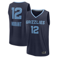 MATTH M.Grizzlies #12 Ja Morant Navy Fast Break Replica Player Stitched Jerseys- Icon Edition