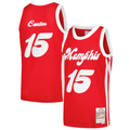 MATTH M.Grizzlies #15 Vince Carter Mitchell & Ness Red 2015-2016 Hardwood Classics Swingman Stitched Jerseys