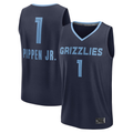 MATTH M.Grizzlies #1 Scotty Pippen Jr. Navy Fast Break Replica Player Stitched Jerseys- Icon Edition